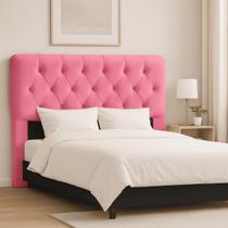 Cabeceira Casal Cama Box Estofada Cristal 140 cm Veludo