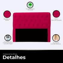 Cabeceira Casal Cama Box Estofada Elisa 140 cm Veludo