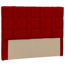 Cabeceira Casal Carlotta 140cm Suede Vermelho - D'Monegatto