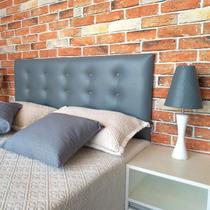 Cabeceira Casal Cinza Botonê 15 Casal 140 X 60 Cm