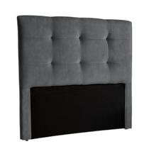 Cabeceira Casal Cinza Veludo Fit Nature 138x136 Cabeceira Casal Cinza Veludo Fit Nature 138x136