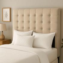 Cabeceira Casal de Cama Box Estofada Ana 140 cm Veludo