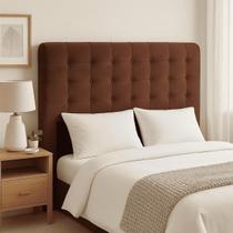 Cabeceira Casal de Cama Box Estofada Ana 140 cm Veludo