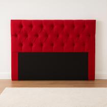 Cabeceira Casal de Fixação na Cama 140x117cm Na Cor Vermelha Elegância e Qualidade para o Seu Quarto