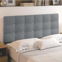 Cabeceira Casal Denken Paris Estofada 140cm - Cinza Cabeceira Casal Denken Paris Estofada 140cm - Cinza