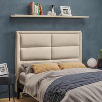 Cabeceira Casal Dobue Estoril 140cm Veloplus - Bege