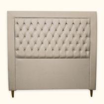 Cabeceira Casal ELEGANCE 1,95 cm Bege suede Estofada para Cama Box Biselos-Decor Cabeceira Casal ELEGANCE 1,95 cm Bege suede Estofada para Cama Box Biselos-Decor