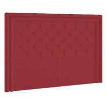 Cabeceira Casal Estocolmo P04 140 cm Suede Vermelho TCA 53 - Amarena Móveis