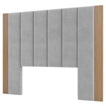 Cabeceira Casal Estofada 100% Mdf Freijo/Liso Tw194 - Dalla Costa