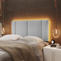 Cabeceira Casal Estofada com LED