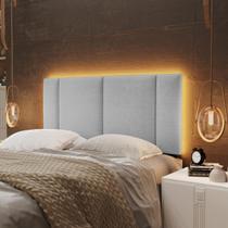 Cabeceira Casal Estofada com LED Cabeceira Casal Estofada com LED