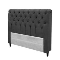 Cabeceira Casal Estofada Imperatriz Suede Preto - Simbal