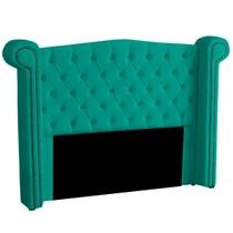 Cabeceira Casal Estofada para Cama Box Ayla Veludo
