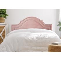Cabeceira Casal Estofada para Cama Box com Tachas 140x60cm Provençal Luxo Dupla Rosa Cabeceira Casal Estofada para Cama Box com Tachas 140x60cm Provençal Luxo Dupla Rosa