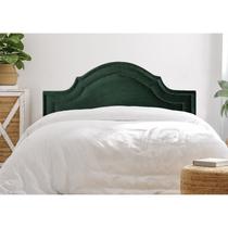 Cabeceira Casal Estofada para Cama Box com Tachas 140x60cm Provençal Luxo Dupla Verde Cabeceira Casal Estofada para Cama Box com Tachas 140x60cm Provençal Luxo Dupla Verde