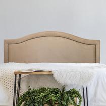 Cabeceira Casal Estofada para Cama Box Curva Luxo com Tachas 140x60cm