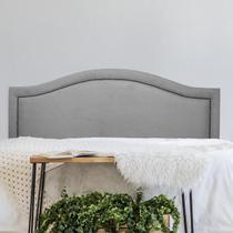 Cabeceira Casal Estofada para Cama Box Curva Luxo com Tachas 140x60cm