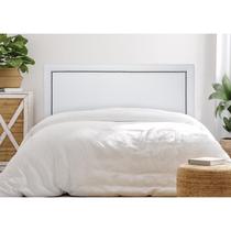 Cabeceira Casal Estofada para Cama Box Reta Luxo com Tachas 140x60cm Branco Cabeceira Casal Estofada para Cama Box Reta Luxo com Tachas 140x60cm Branco
