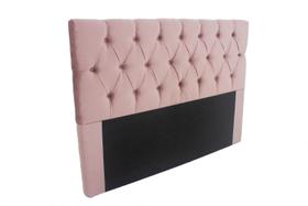 Cabeceira Casal Estofada Para Fixação na Cama 140x117cm Cor Rosa Alta Qualidade de Conforto
