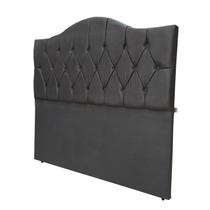 Cabeceira Casal Estofada Provençal Capitone Suede Cinza 140 x 120 Cm RBL Cabeceira Casal Estofada Provençal Capitone Suede Cinza 140 x 120 Cm RBL