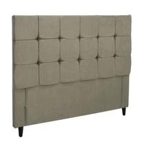 Cabeceira Casal Estofada Slim Suede Marrom Taupe - Simbal