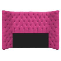 Cabeceira Casal Everest P02 140 cm para cama Box Suede Pink - Amarena Móveis