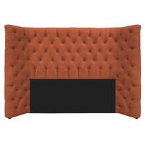 Cabeceira Casal Everest P02 140 cm para cama Box Suede Terracota - Amarena Móveis