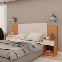 Cabeceira Casal Extensível com 2 Mesas com Gavetas