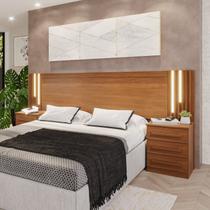 Cabeceira Casal Extensível com Led Luminous Yescasa Cabeceira Casal Extensível com Led Luminous Yescasa