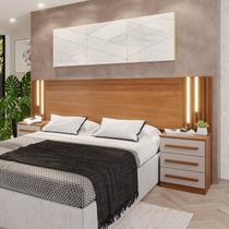 Cabeceira Casal Extensível com Led Luminous Yescasa Cabeceira Casal Extensível com Led Luminous Yescasa