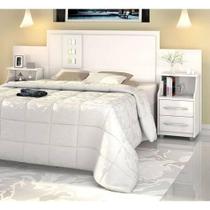 Cabeceira casal florida branco