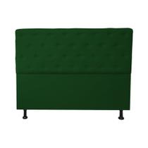 Cabeceira Casal Juliana 140cm Para Cama Box Suede Verde - DS Estofados