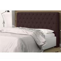 Cabeceira Casal King 190cm Para Cama Box Lady Suede Marrom - SA Móveis