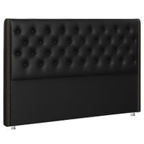 Cabeceira Casal king 195 cm Flora Corano Preto - Nexta Casa Cabeceira Casal king 195 cm Flora Corano Preto - Nexta Casa