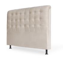 Cabeceira Casal King 195cm Ana Para Cama Box material sintético Bege - DS Móveis