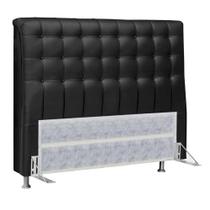 Cabeceira Casal King 195cm Ana Para Cama Box material sintético Preto - DS Móveis