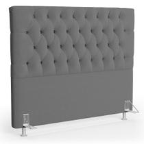 Cabeceira Casal King Cama Box 195cm Cristal C16 Bouclê Cinza - Mpozenato