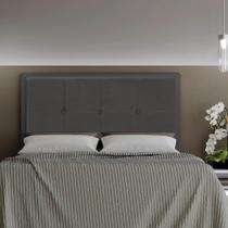 Cabeceira Casal King Cama Box 195cm para Quarto Ametista Suede M11 - D'Rossi