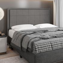 Cabeceira Casal King Cama Box 195cm para Quarto Onix Suede Grafite M11 - D'Rossi