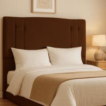 Cabeceira Casal King Cama Box Estofada Camille 195 cm Veludo