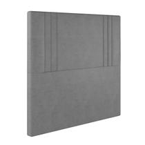 Cabeceira Casal King Londres em Veludo com Sapata Cor Cinza Sonhar