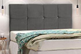 Cabeceira Casal King Size 195 Cm Civic Chumbo para Cama Box Estofada -