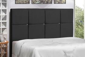 Cabeceira Casal King Size 195 Cm Civic Preto para Cama Box Estofada