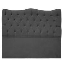 Cabeceira Casal King Size Estofada para Cama Box Dunas Veludo Preto