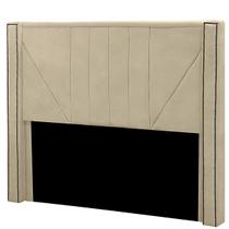 Cabeceira Casal King Size Estofada para Cama Box Toronto Veludo Bege