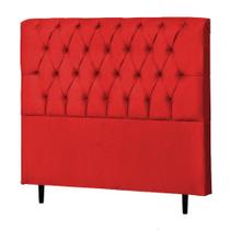 Cabeceira Casal King Veneza 190cm Para Cama Box Suede Vermelho - DS Estofados