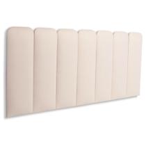 Cabeceira Casal Kit 7 Placas Modelo Arredondada - Suede Creme / Off White