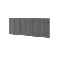 Cabeceira casal Laura 1,40 Almofadada Sued Cinza Cabeceira casal Laura 1,40 Almofadada Sued Cinza