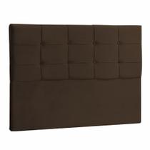 Cabeceira Casal Mel 140 CM Suede Marrom - D A Decor