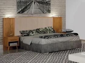 Cabeceira Casal Milano Estofado 2 Mesa de Cabeceira Leifer